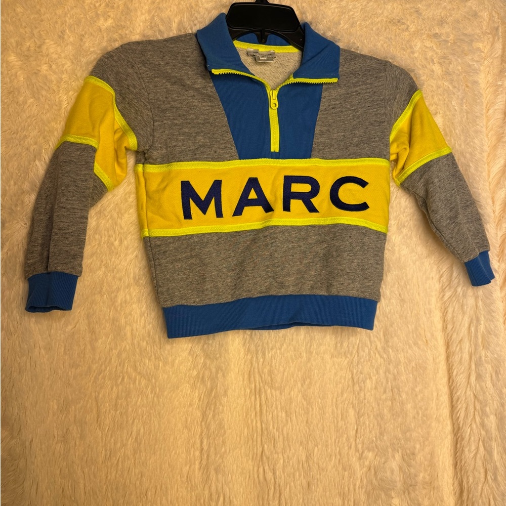 💛 Marc Jacobs Kids Iconic Logo 1/4 Zip Sweatshirt (Size 6 or 8)